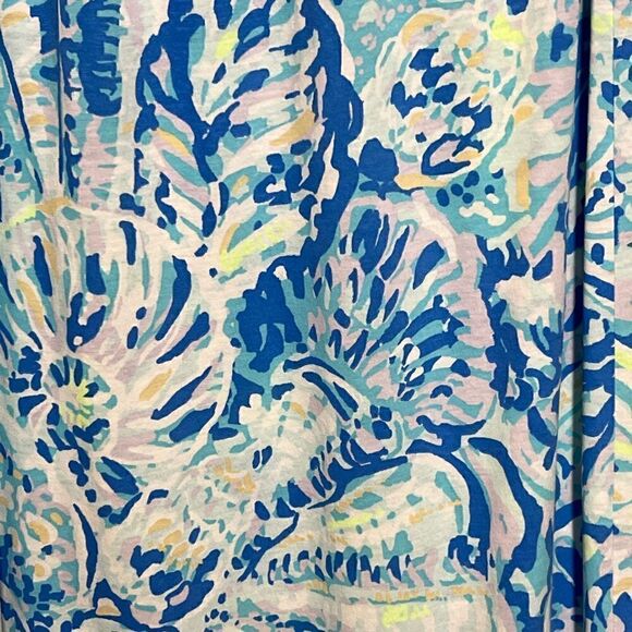 Lilly Pulitzer Clary Maxi Dress-Bennet Blue Salty Seas Girls XL 12-14 Host Pick - Picture 4 of 7